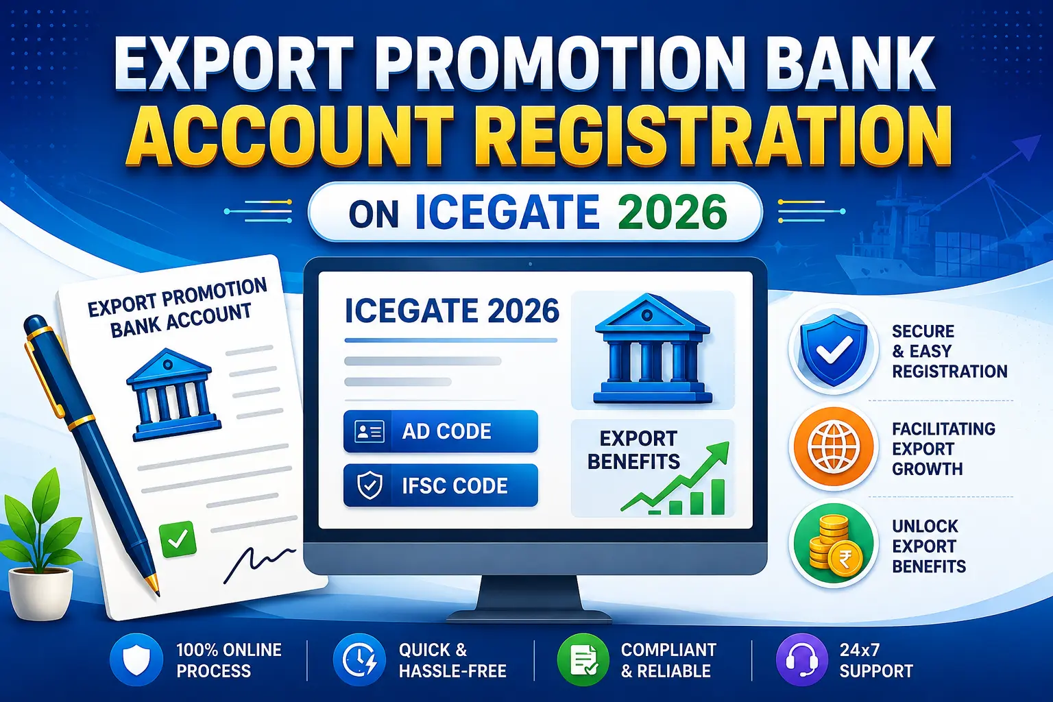 export promotion bank account registration
