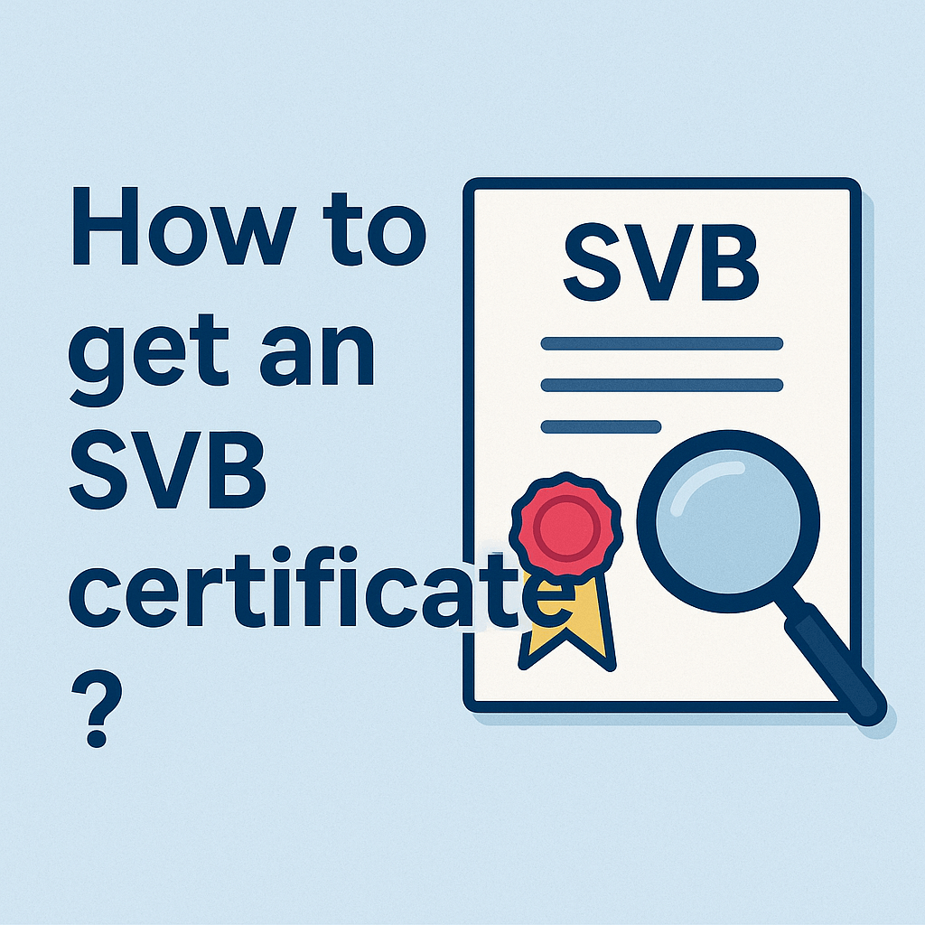 How to get a SVB Certificate? 2 how to get svb certificate