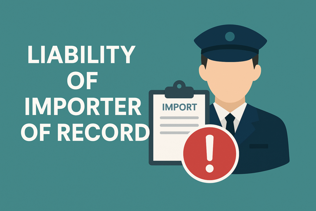 What is the liability of importer of record? 6 liability of ior