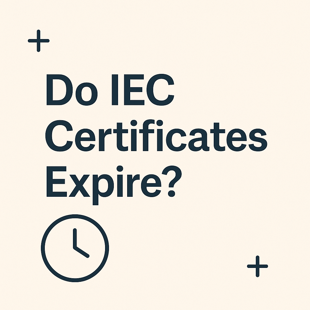 Do IEC certificates expire? 7 Do IEC certificates expire