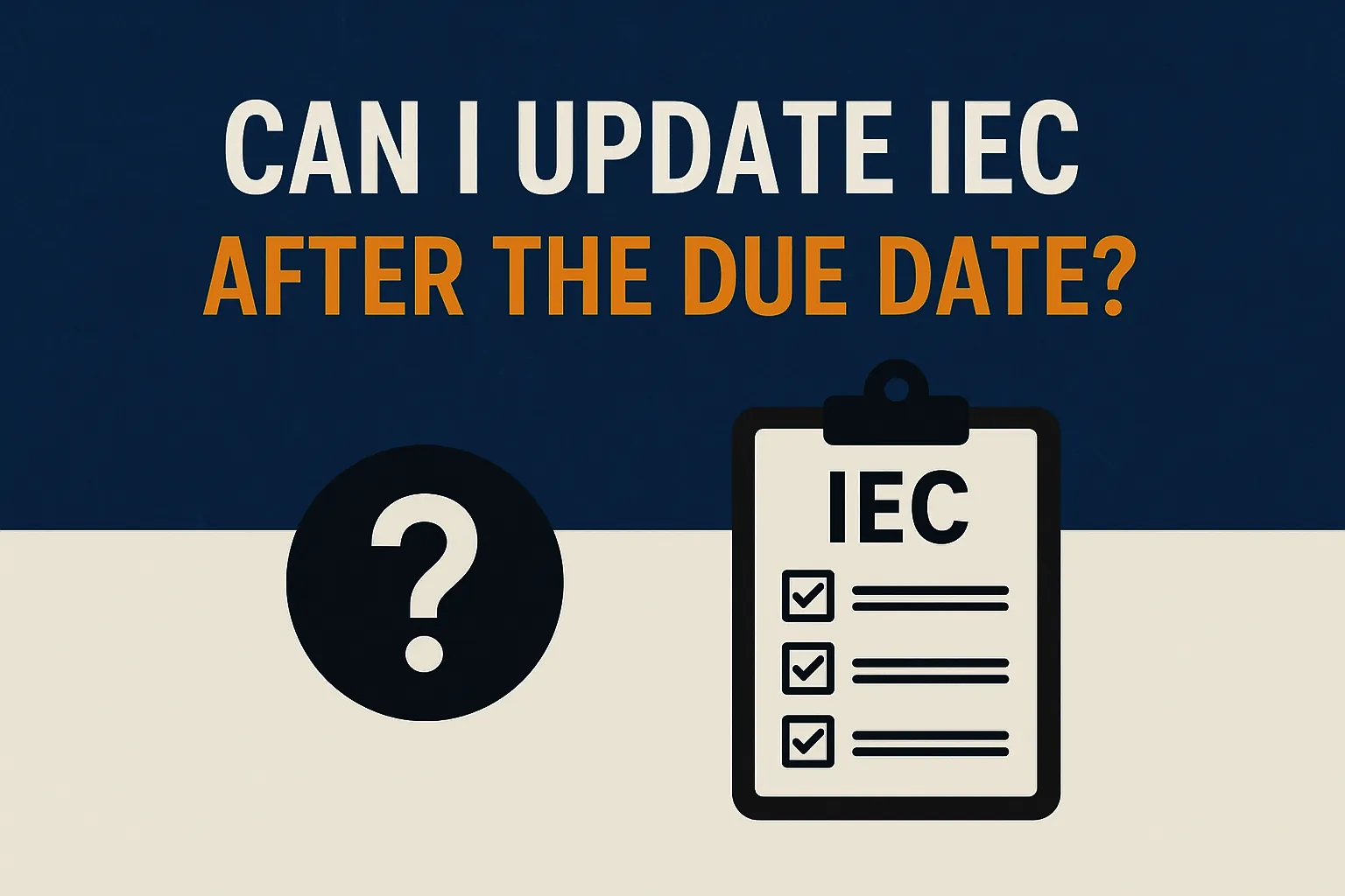 Can I update IEC after due date