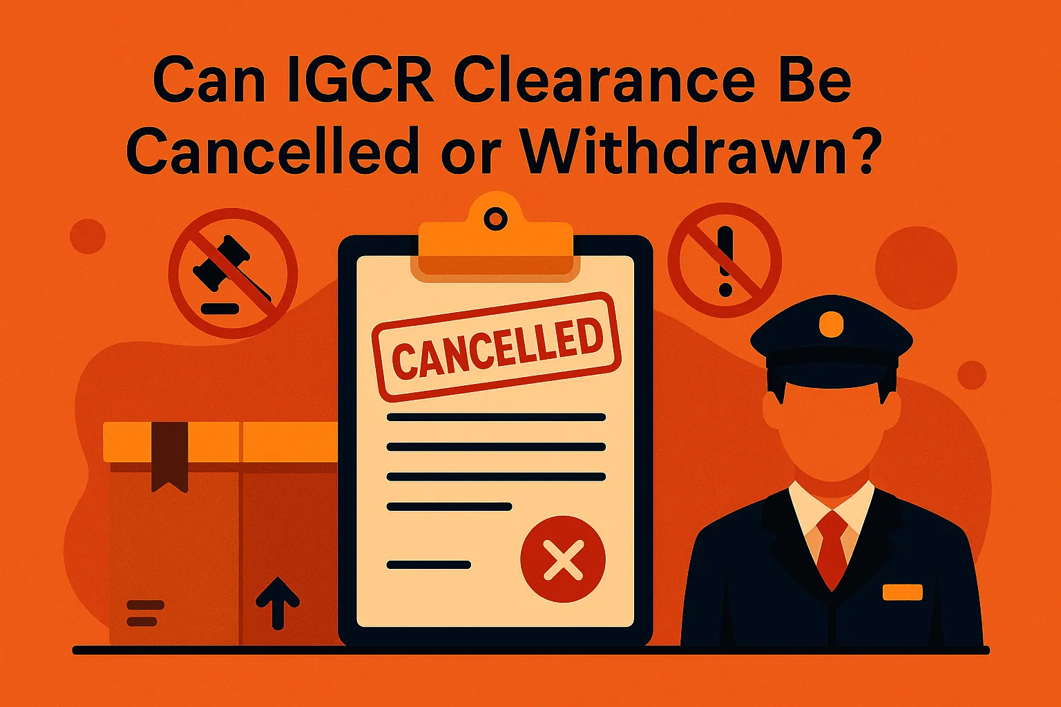 Can IGCR Clearance be cancelled or withdrawn