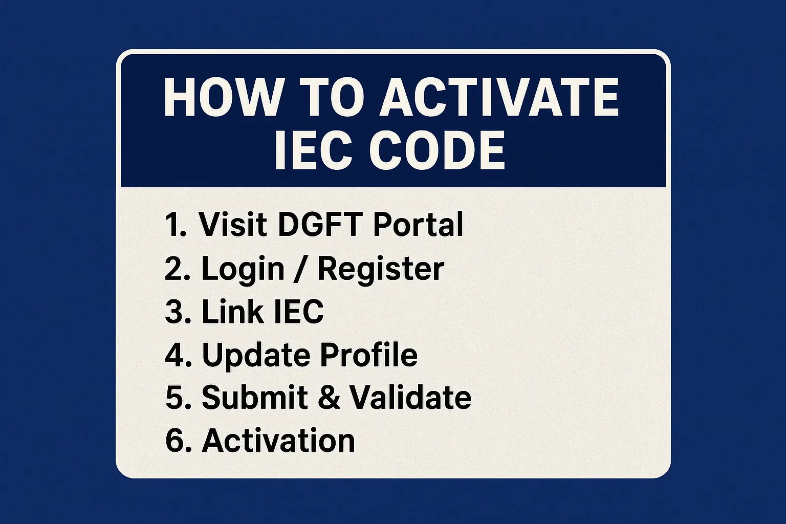 How to activate IEC code