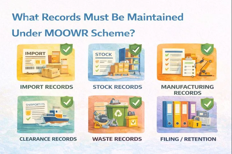 What records must be maintained under MOOWR scheme