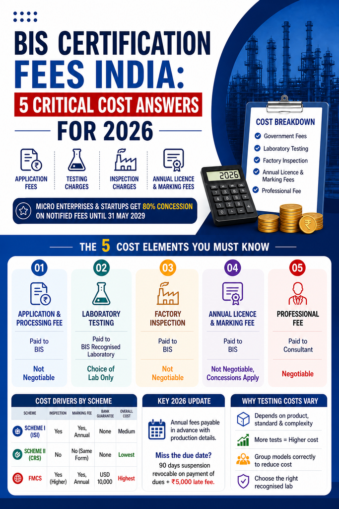 BIS Certification Fees India: 5 Critical Cost Answers for 2026 1 BIS Certification Fees India overview