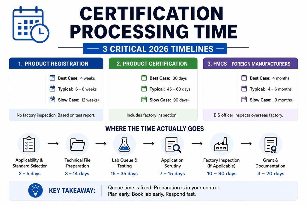 BIS Certification Processing Time overview