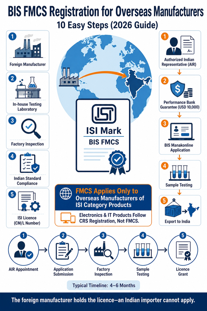 BIS FMCS Registration for Overseas Manufacturers: 10 Easy Steps 1 BIS FMCS Registration for Overseas Manufacturers overview