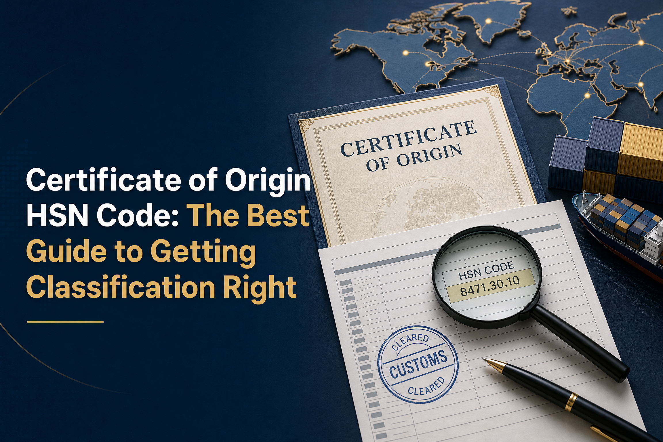 Certificate of Origin HSN Code