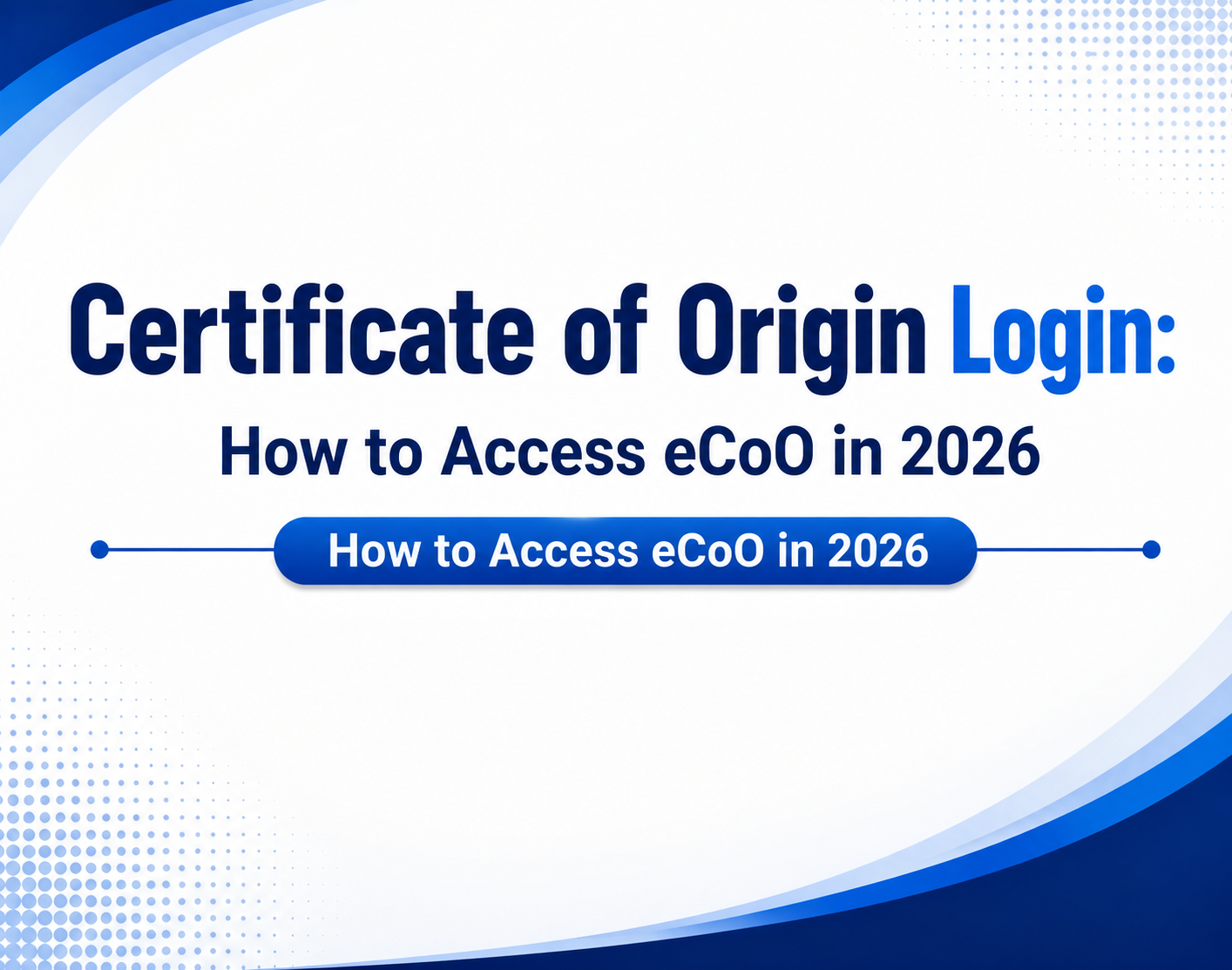 Certificate of Origin Login