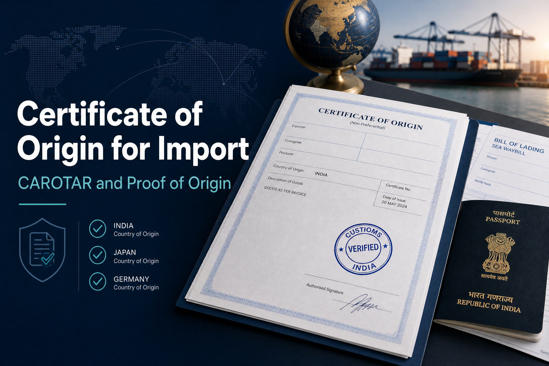 Certificate of Origin for Import