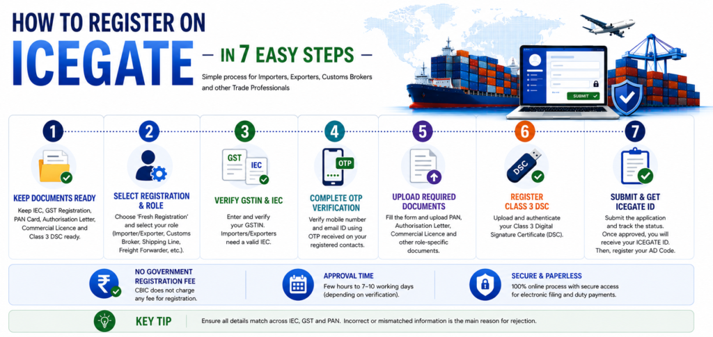 how to register on ICEGATE