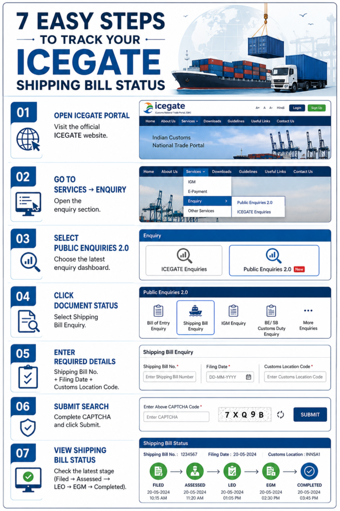 ICEGATE Shipping Bill Status: 7 Easy Steps to Track Your Export 1 ICEGATE Shipping Bill Status overview