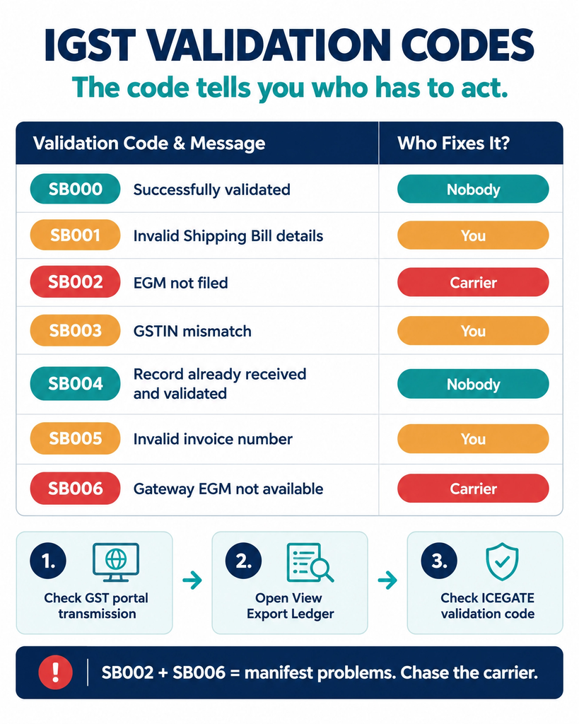 IGST refund status check on the GST portal and ICEGATE