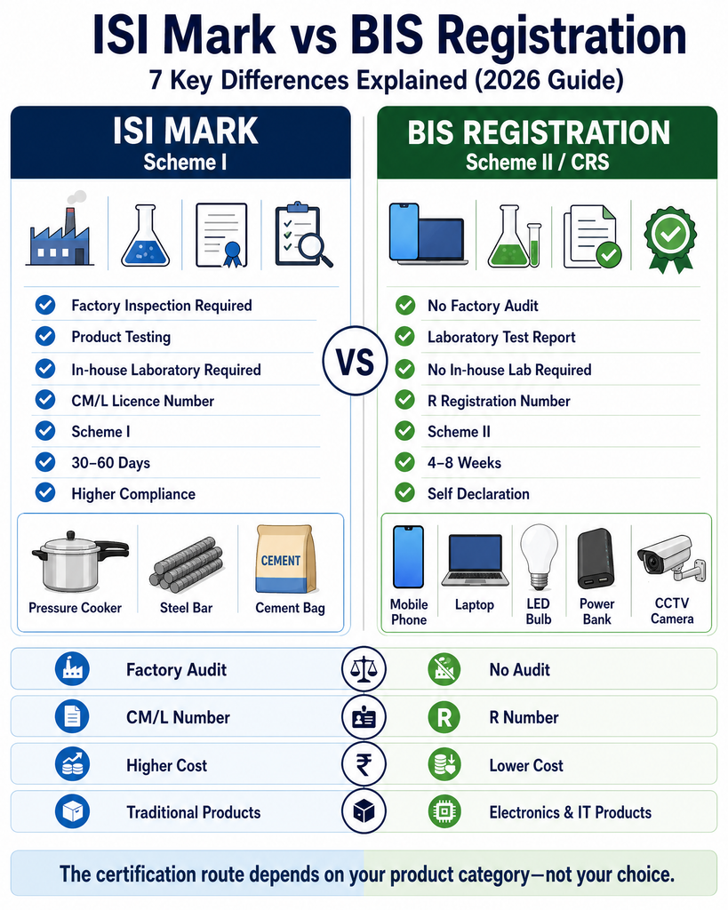 ISI Mark vs BIS Registration: 7 Easy Differences for 2026 1 ISI Mark vs BIS Registration overview