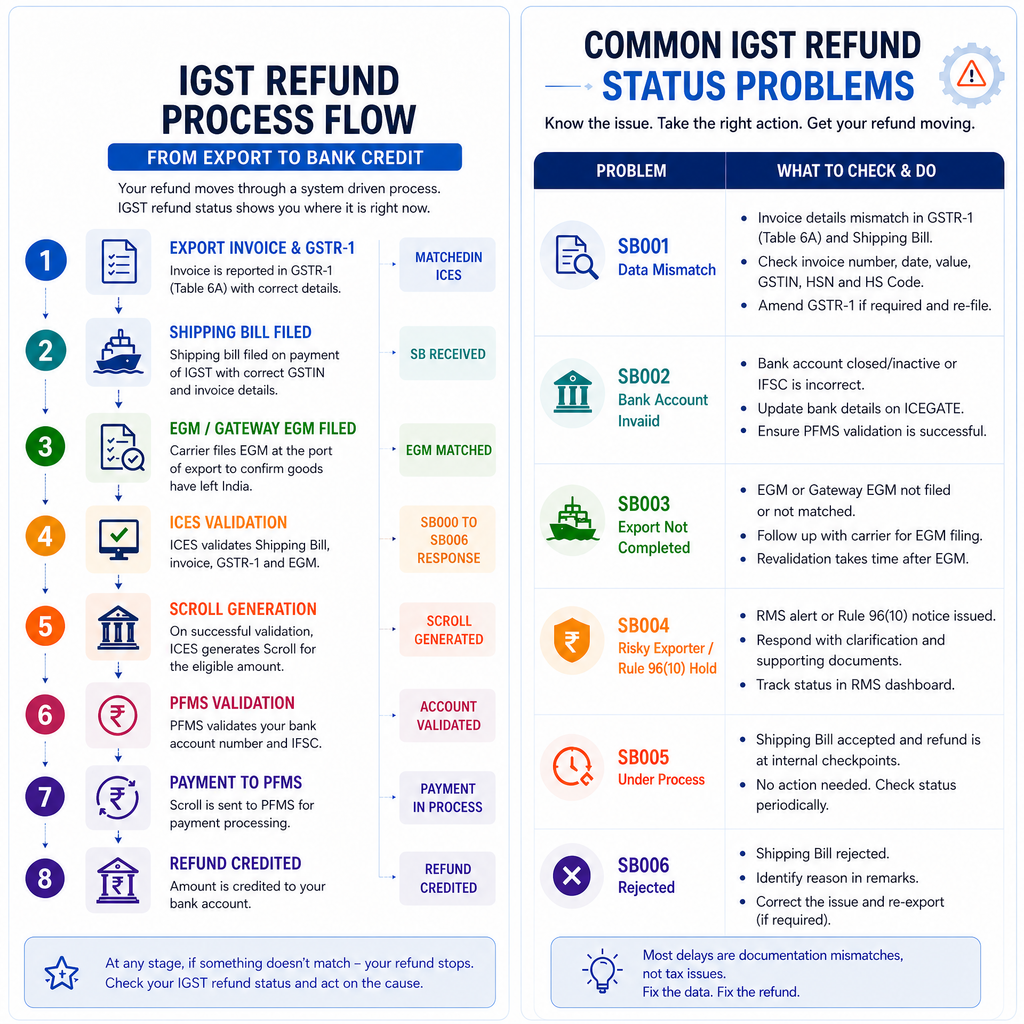 IGST Refund Status: 7 Proven Steps to Unblock It in 2026 2 igst refund common issues