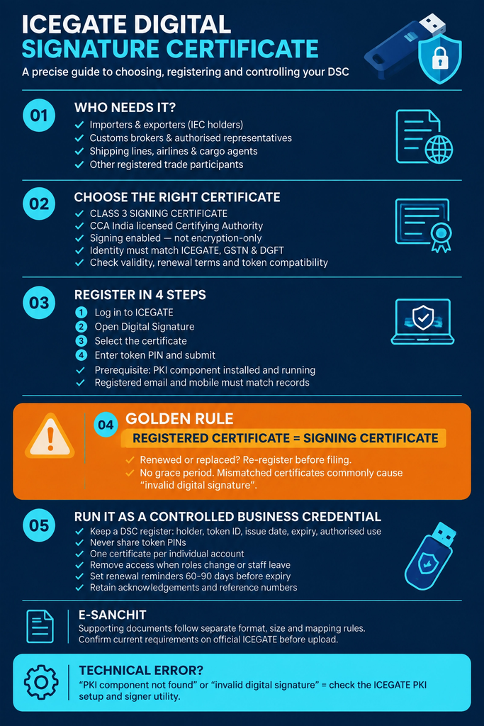 ICEGATE Digital Signature Certificate: Choosing, Registering and Managing Your DSC 1 icegate digital signature certificate